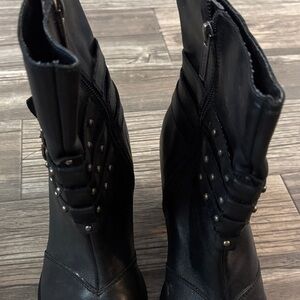 Harley-Davidson Black Studded Combat Boots